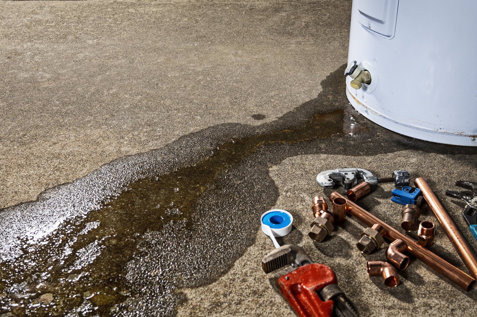 Illustrative photo: tools for leak repair